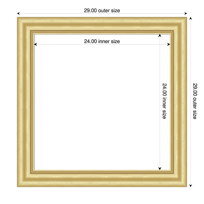 Sophia Framed Dry Erase Magnetic Board - 29 x 29 in - Sophia Gold