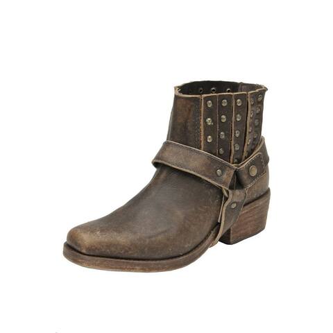 Corral Western Boots Womens Ankle Harness Leather Cognac