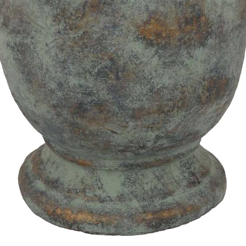 Kasa Accent Planter, Green Terracotta, Subtle Mottled Texture, 16 Inch