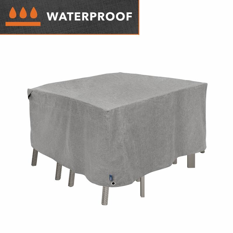 Modern Leisure Garrison Patio Bar Table & Chair Set Cover, Waterproof, Square, Granite - 66" x 64" x 34" - Granite - 66" x 64" x 34"