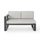 preview thumbnail 5 of 8, 1Left Arm Sofa Seat,1Right Arm Sofa Seat,1 Corner Chair,and 1 Coffee Table,Outdoor Aluminum V Shape Sofa Sectional