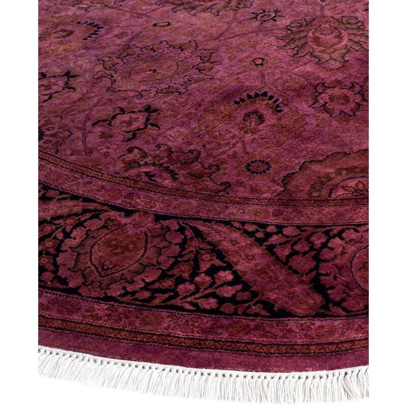 Overdyed One-of-a-Kind Hand-Knotted Area Rug - Pink - 6' 1" x 6' 1"
