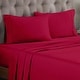 preview thumbnail 17 of 69, Superior Egyptian Cotton 300 Thread Count Solid Deep Pocket Sheet Set California King - Red