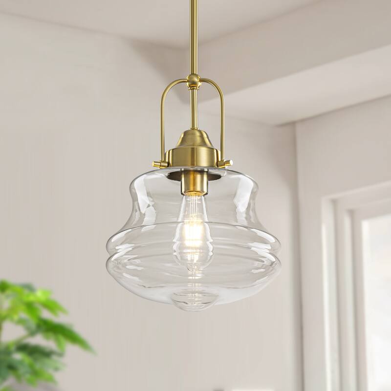 Starsky 1-Light Farmhouse Schoolhouse Single Pendant - Gold