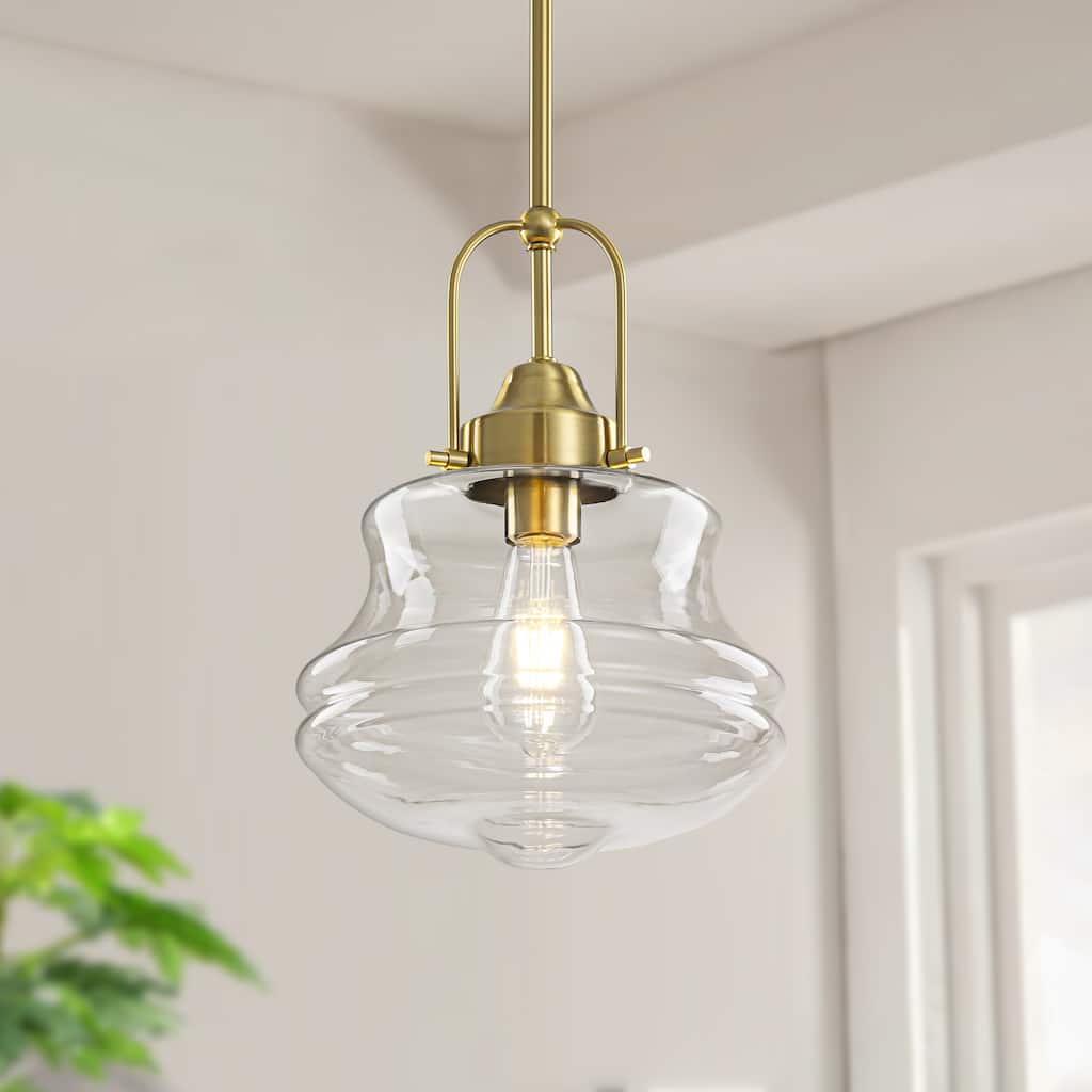 Starsky 1-Light Farmhouse Schoolhouse Single Pendant