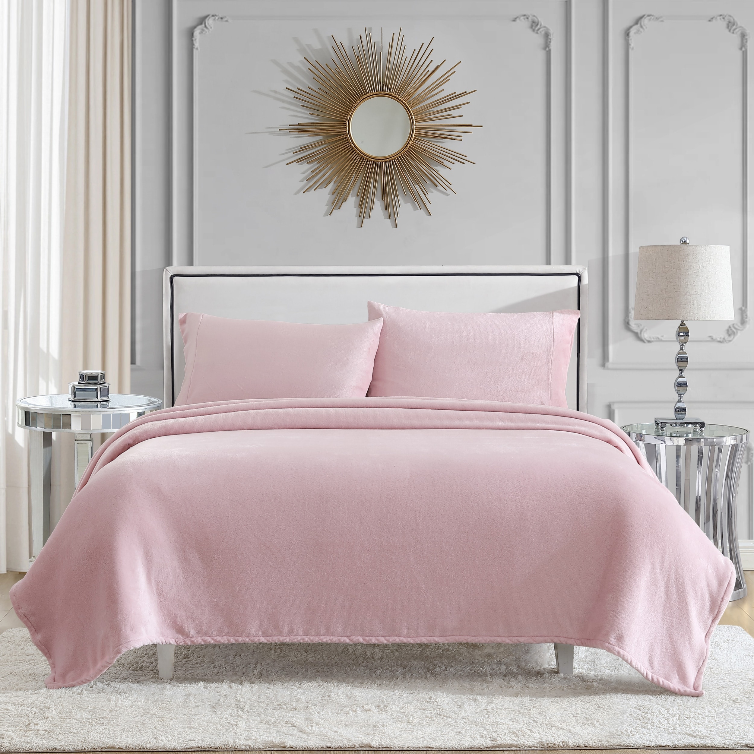 Juicy Couture Plush Sheet and Pillow Cases Set