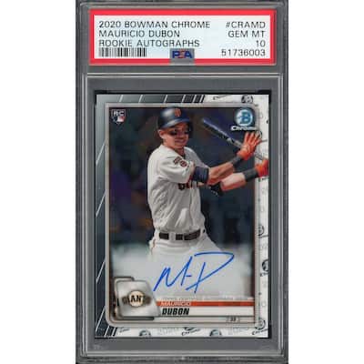 Mauricio Dubon 2020 Bowman Chrome Prospect Auto Rookie Card #CPAMD PSA 10 - 8'6" x 11'6"