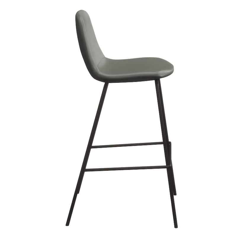 Maxine Vegan Leather Counter Height Stools Black Legs (Set of 2)