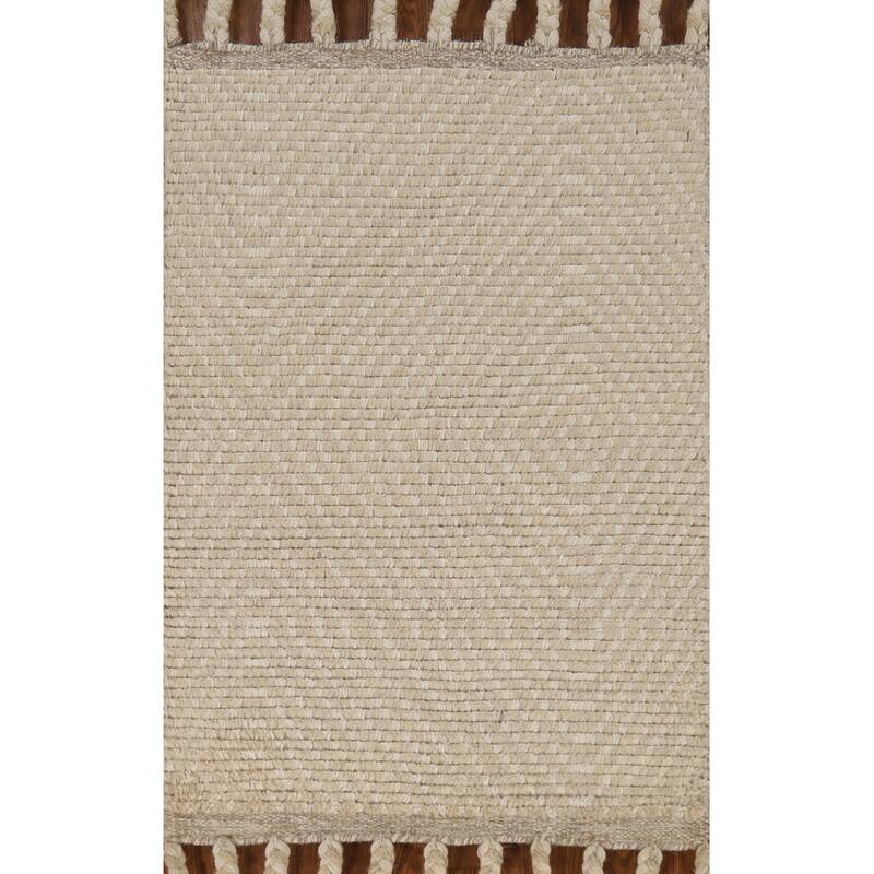 Beige Geometric Moroccan Oriental Rug Hand-Knotted Foyer Wool Carpet - 2'0"x 3'0"