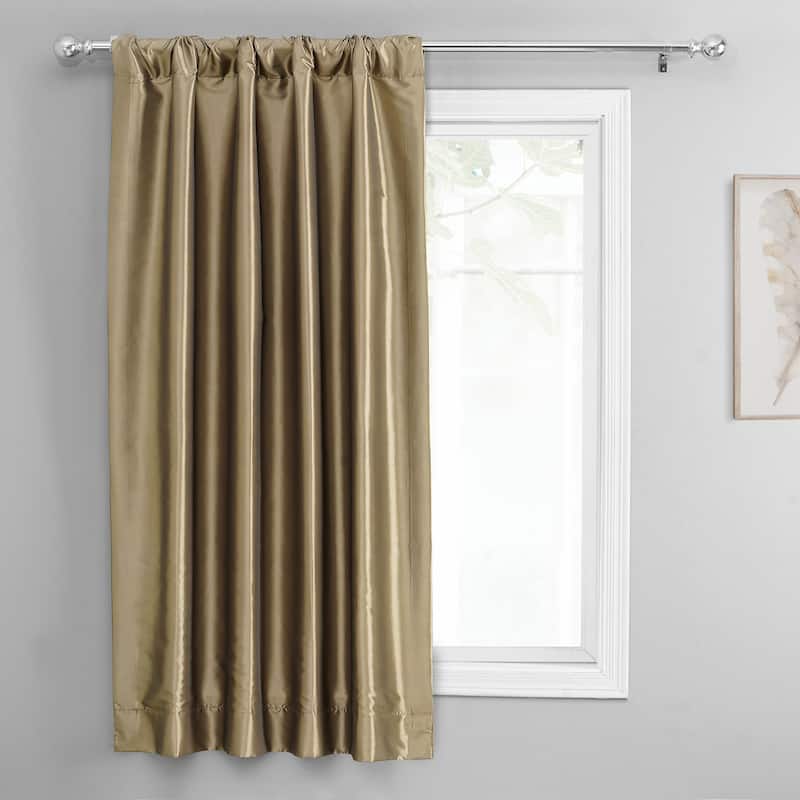 Exclusive Fabrics Faux Silk Taffeta Tie-Up Window Shade (1 Panel)