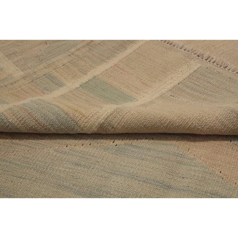 Hand Woven Oriental 100% Wool Carpet Southwestern Tribal Multi-Colored Kilim Area Rug - 8' 0'' X 5' 0''