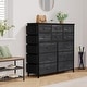 preview thumbnail 3 of 6, 5 Drawer Fabric Dresser with Wooden Top,Large Storage Space