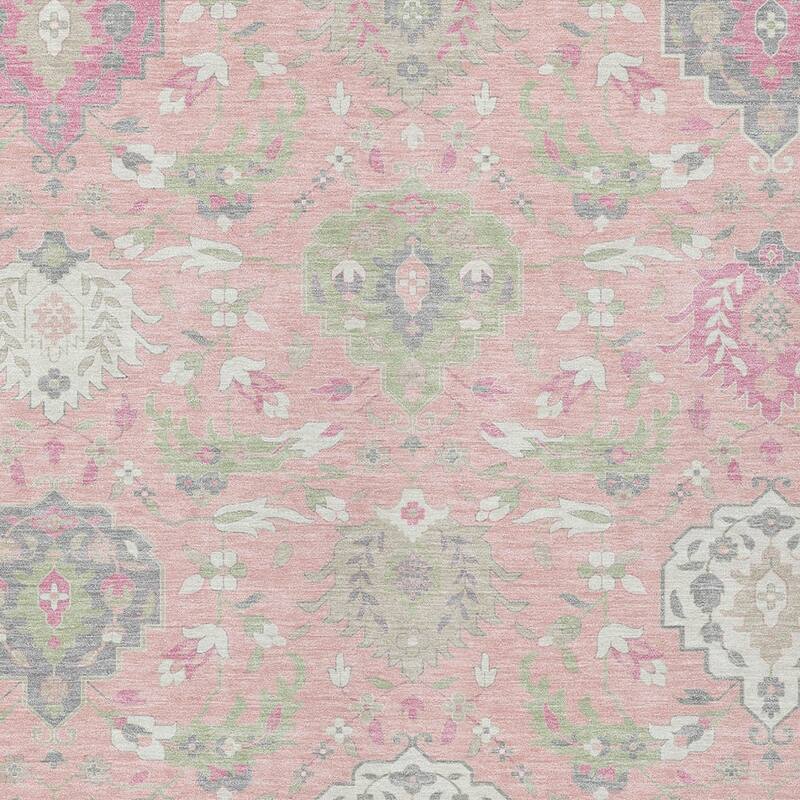 HomeRoots Damask Traditional Rectangle Outdoor Rug