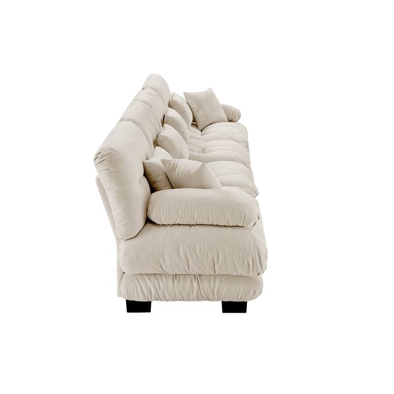 GDFStudio - Chenille 4-Seater 173.2" Deep Seat Sofa Couch