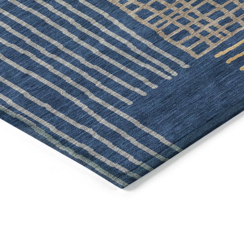 Machine Washable Indoor/ Outdoor Casual Contemporary Chantille Rug