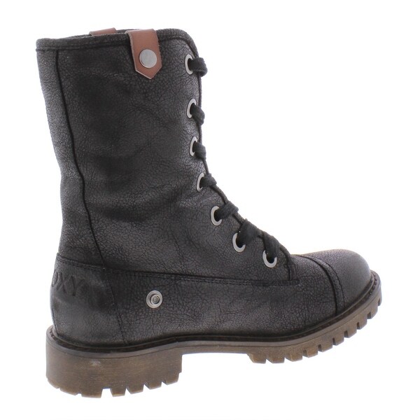 roxy combat boots black