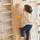 preview thumbnail 2 of 10, Walnut 9-in-1 Swedish Ladder Wall Gym | Indoor Wooden Climber & Activity Set for Kids - Natural