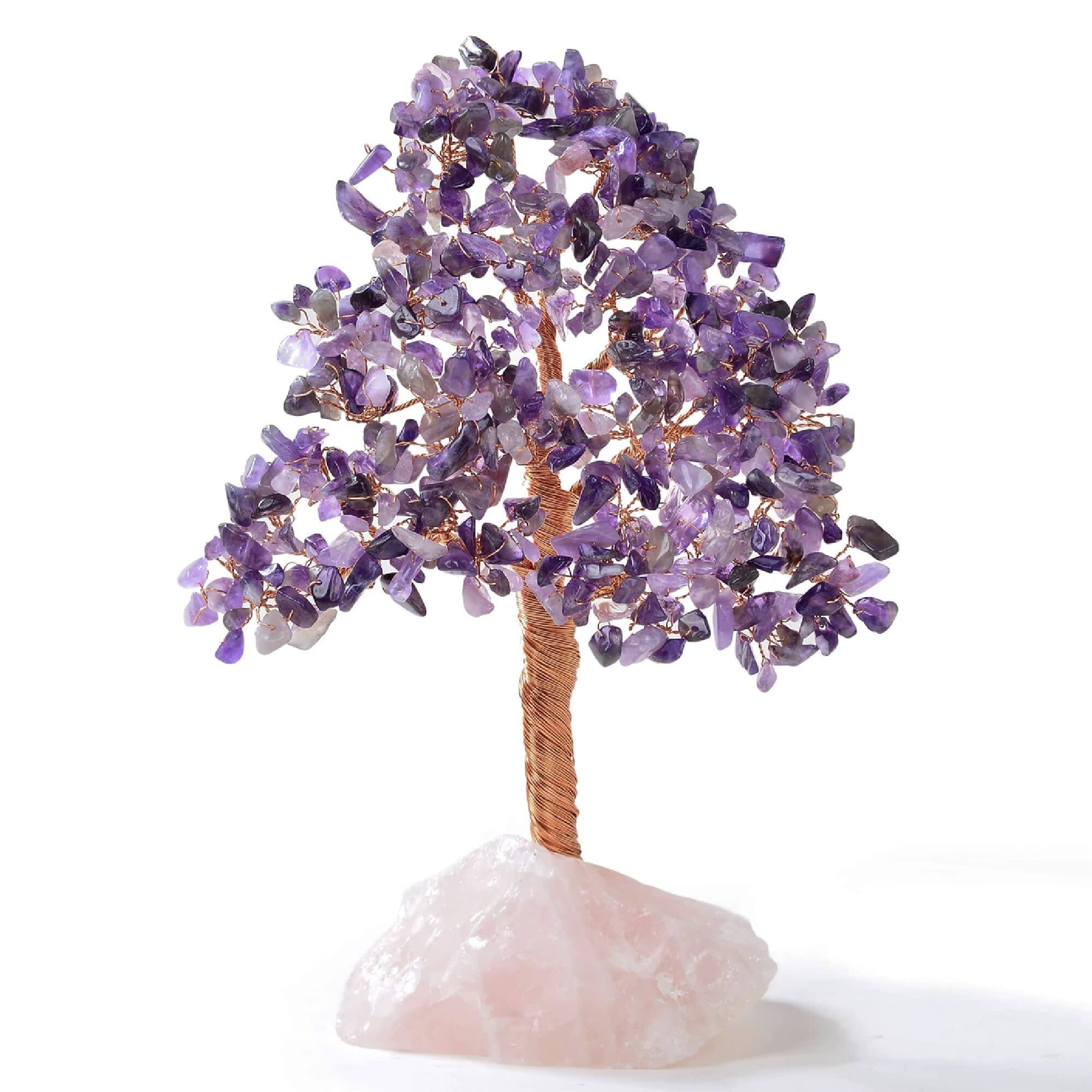 Natural Amethyst Chakra Crystal Tree with Base, Healing Properties ...