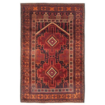 Teimani Burgundy Rug 2'11" x 4'8" - 2'11 x 4'8
