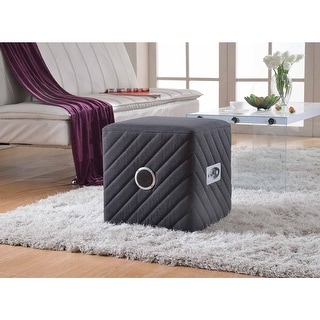 Caitlin Fabric Upholstered Ottoman with Bluetooth Speaker - On Sale ...