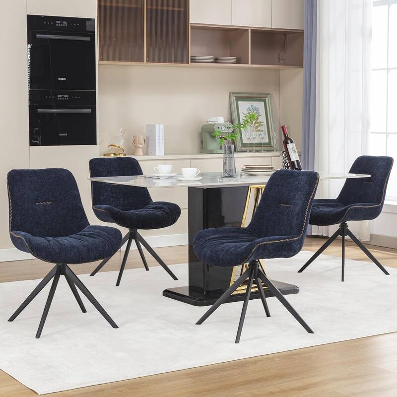 XINMICS Upholstered Dining Chairs Swivel Accent Armchairs