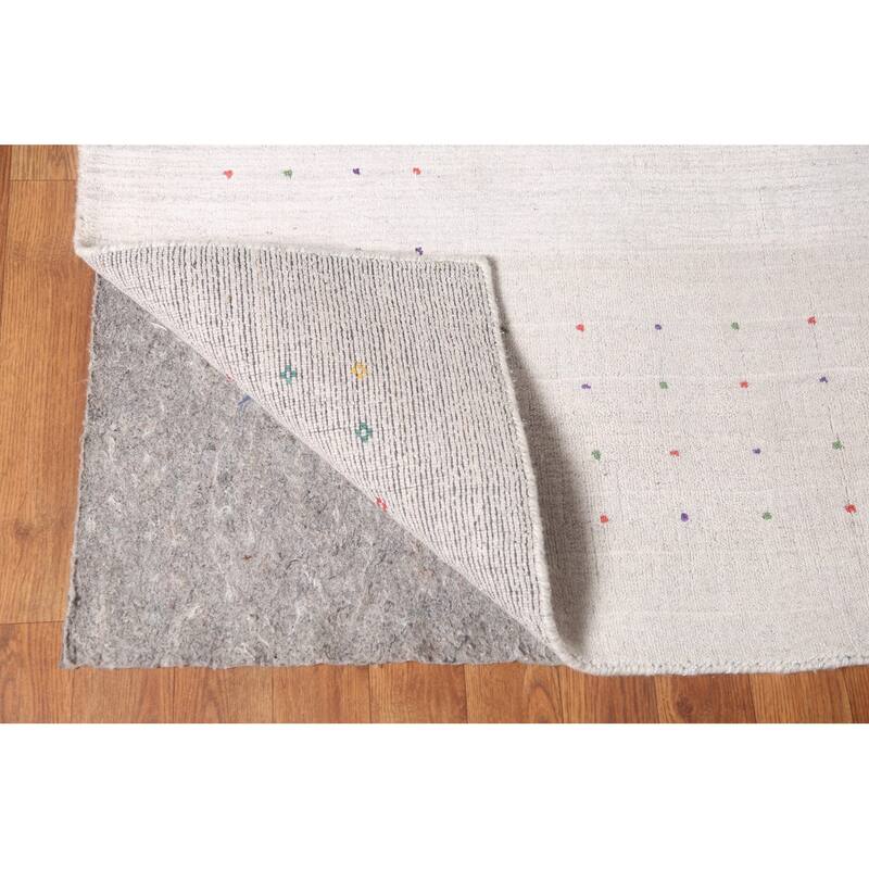 Gabbeh Oriental Area Rug Handmade Silk Carpet - 8'10"x 11'8"