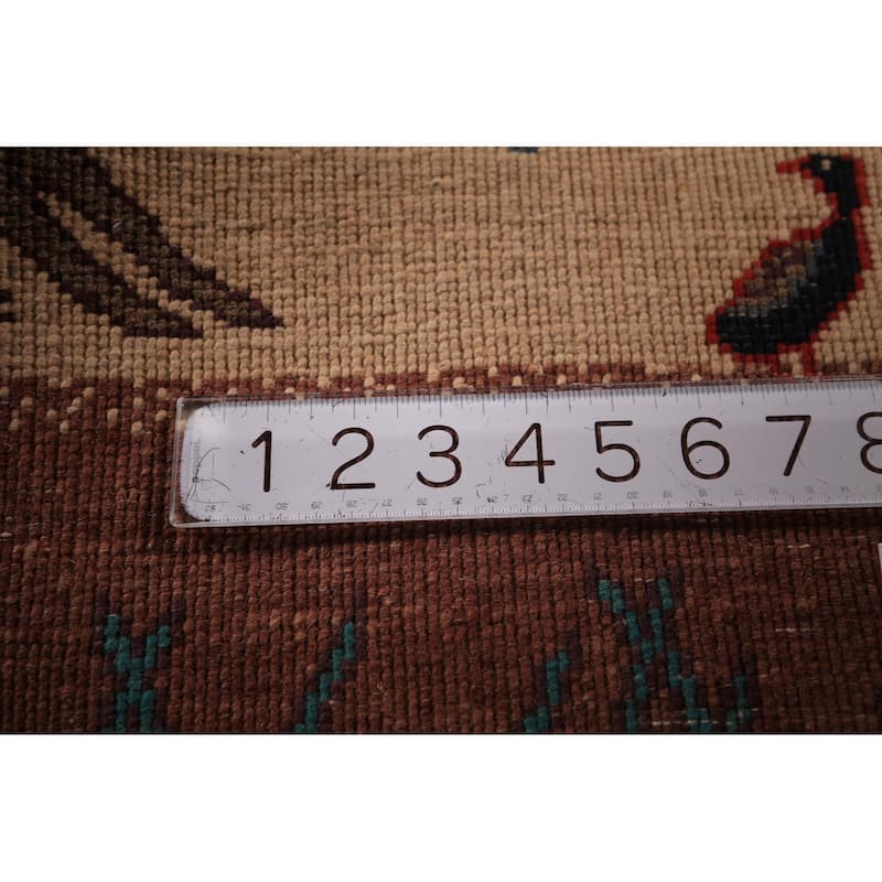 Pictorial Kazak Oriental Foyer Rug Hand-Knotted Wool Carpet - 2'0" x 3'0"