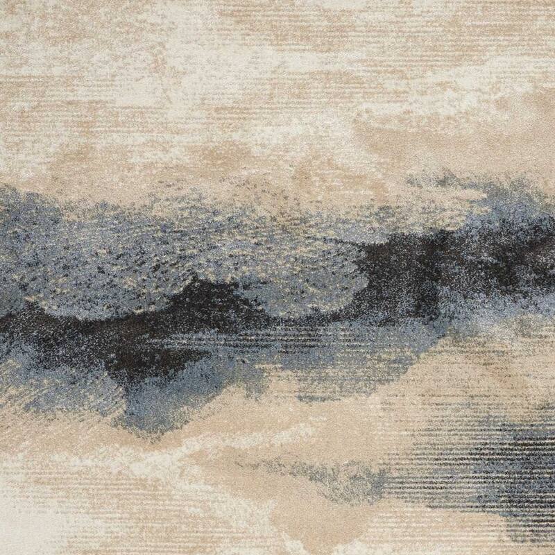 Foyew Power Loomed Abstract Modern Non Skid Stain Resistant Area Rug By HomeRoots