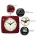 preview thumbnail 57 of 63, Infinity Instruments Retro 9.25-inch Square Wall Clock - 9.25 x 1.875 x 9.5