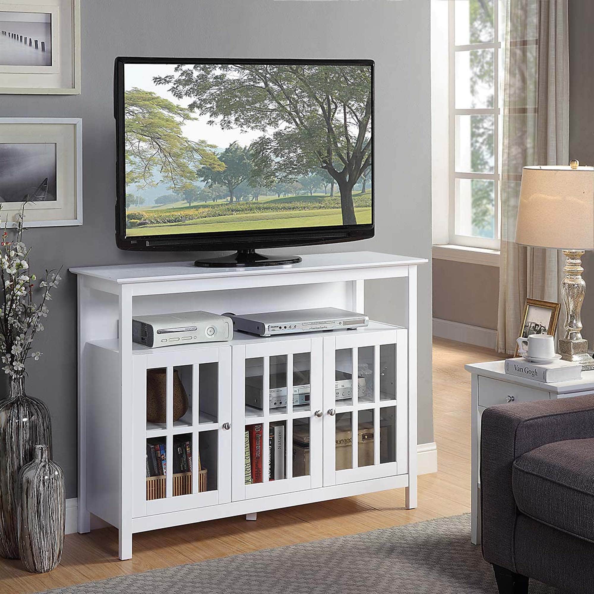 Convenience Concepts Big Sur Deluxe TV Stand with Storage Cabinets and Shelf for TVs up to 55 Inches On Sale Bed Bath Beyond 33054821