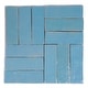preview thumbnail 4 of 2, Handmade 2x6-in Moroccan Zellige Solid Color Powder Blue Boxof48tiles