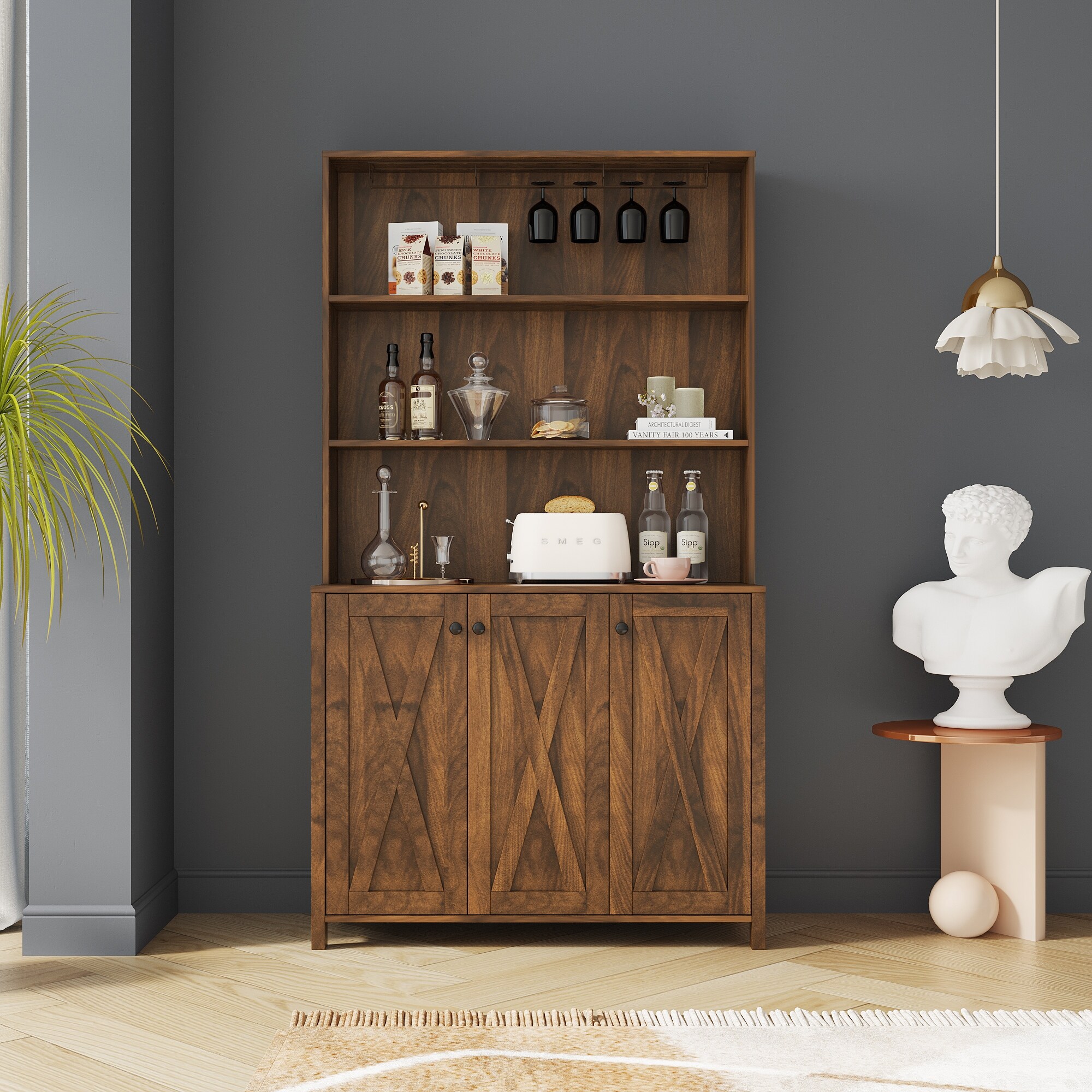 Wine rack clearance for pantry shelf