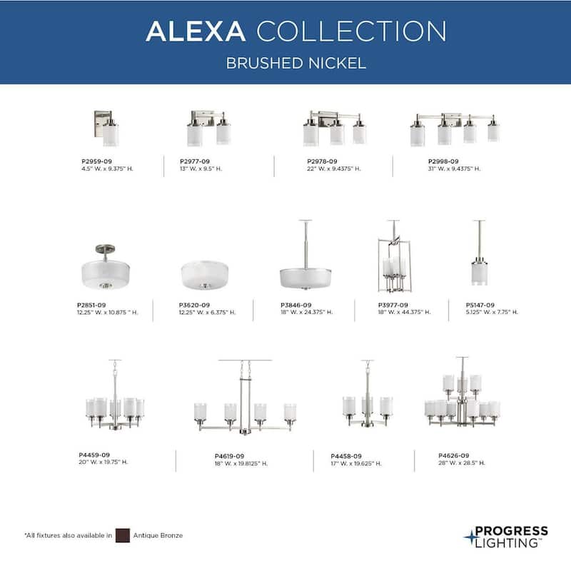 Progress Lighting Silvertone 2-light Semi-flush Mount Fixture
