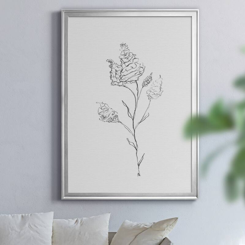 FLORAL SKETCH I Premium Framed Canvas - Ready to Hang