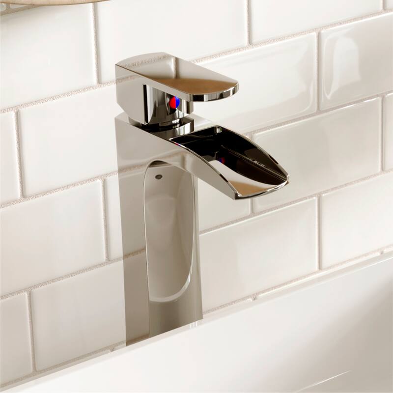 Karran Kassel Single Hole Single Handle Vessel Bathroom Faucet with Matching Pop-up Drain