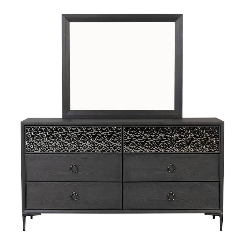 Furniture of America Fable Modern 4-Piece Solid Wood Panel Bedroom Set