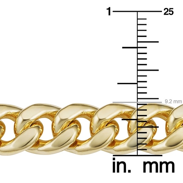14k Gold Filled 8.1 millimeter Miami Cuban Link Chain Bracelet (9 inches)