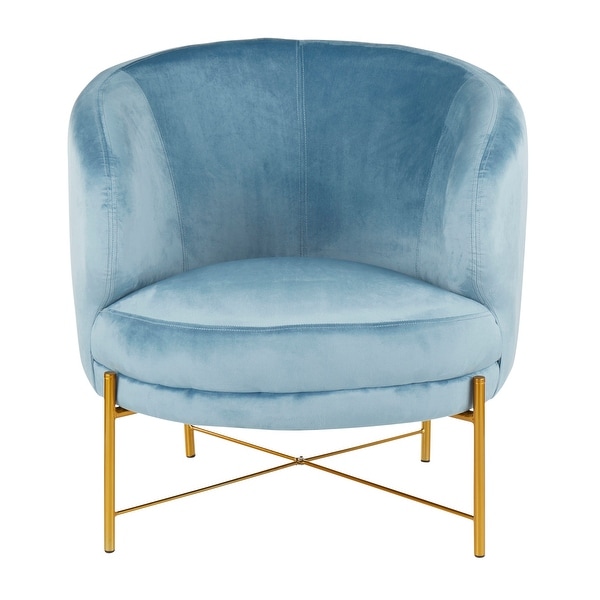 Chloe Accent Chair in Velvet & Gold Metal. Opens flyout.