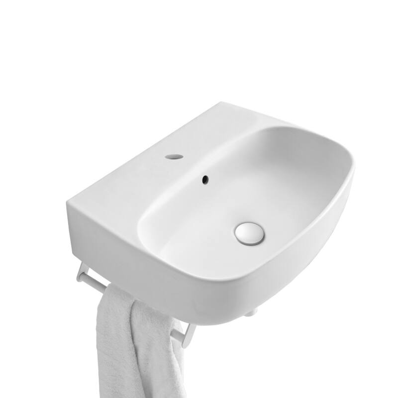 WS Bath Collections Nolita 5341.01 Nolita 23-5/8" Rectangular Ceramic - Glossy White