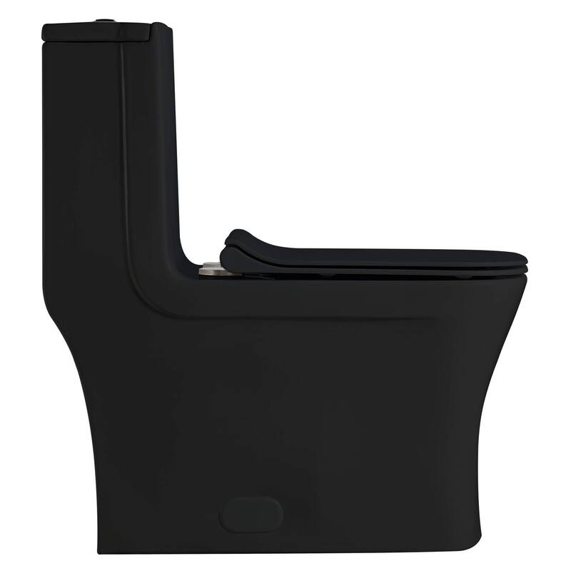 Fine Fixtures Dual-Flush Elongated One-Piece Toilet with High Efficiency Flush
