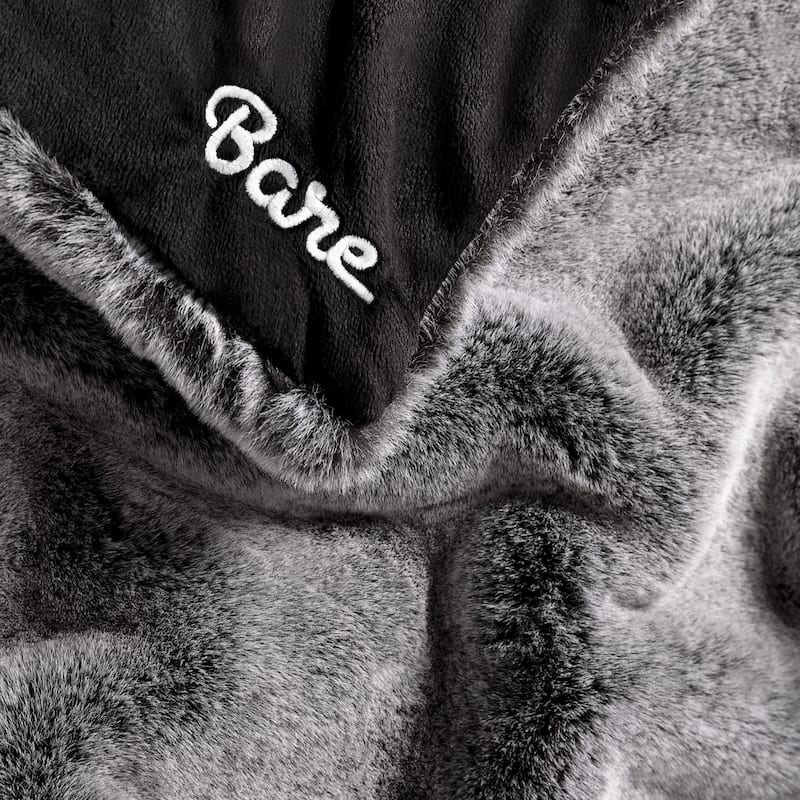 Bare Home Faux Fur Blanket - Ultra-Soft Blanket - Luxurious Fuzzy Warm