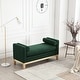 preview thumbnail 29 of 29, 53.5"W Elegant Upholstered Bench with Pillows for End of Bed, Bedroom, Living Room
