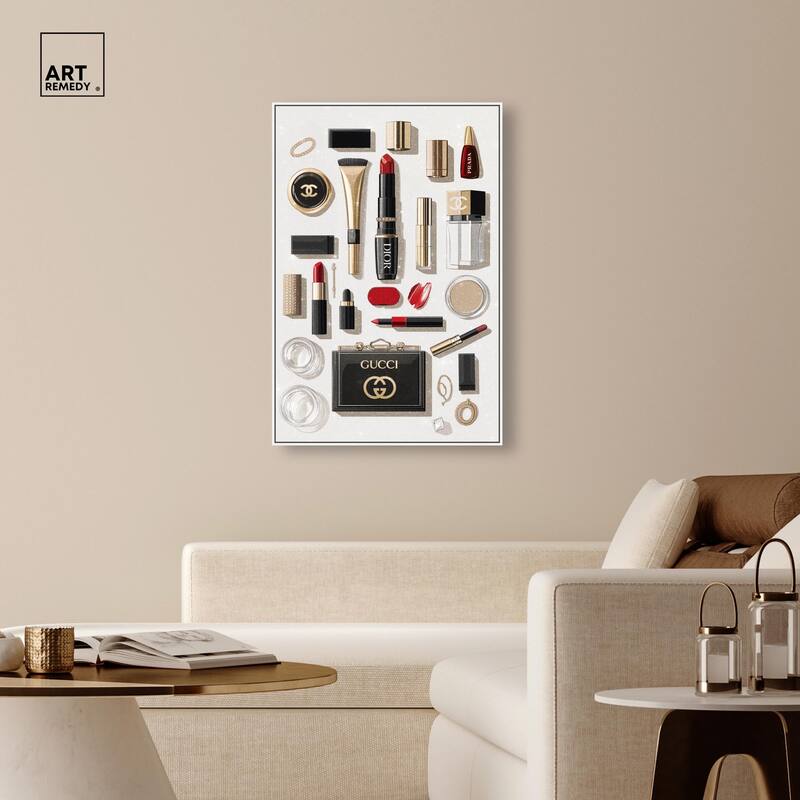 Luxury Makeup Collection II Canvas by Art Remedy