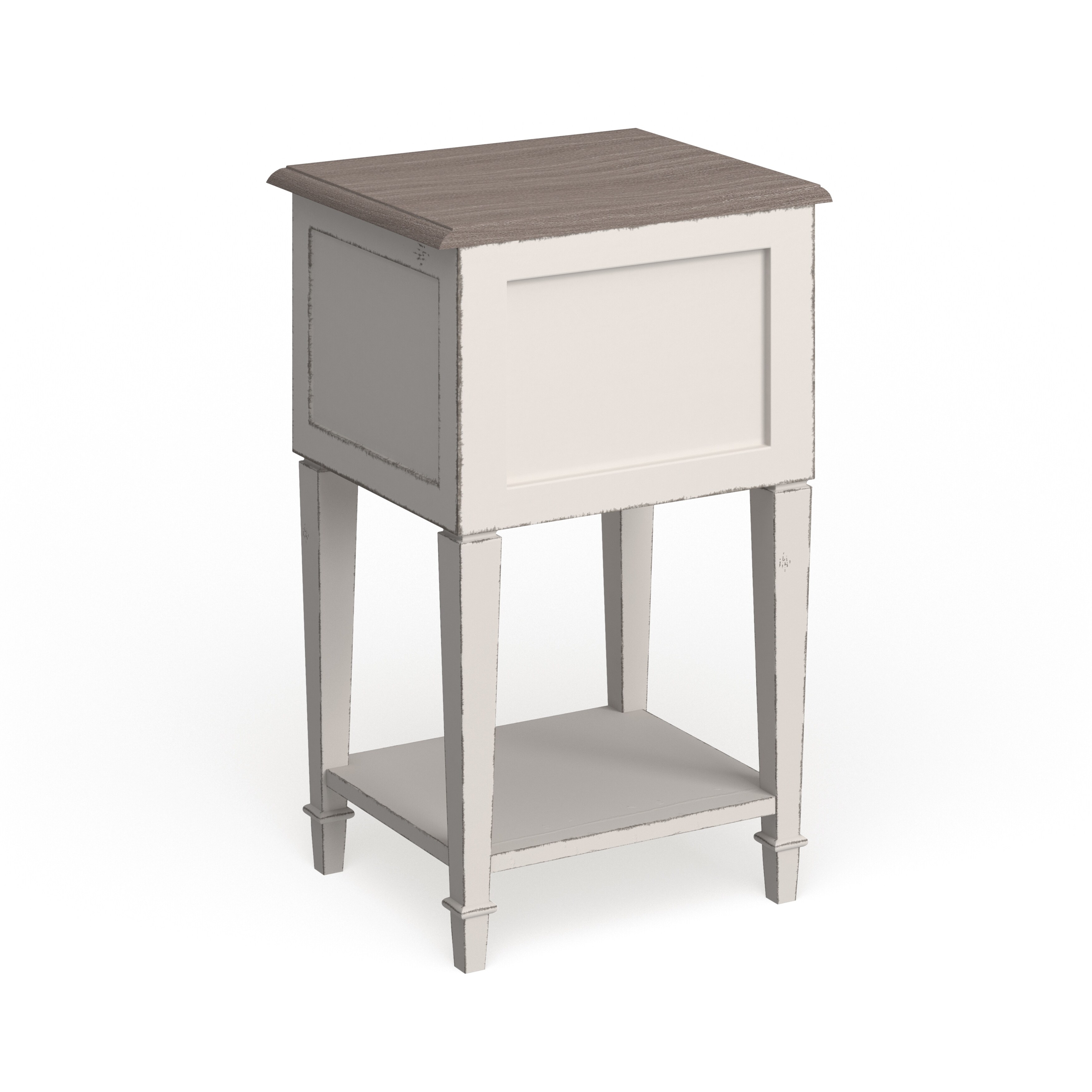 Shop The Gray Barn Heart And Soil Weathered Oak And White Wash Distressed Finish Wood Nightstand On Sale Overstock 20543307