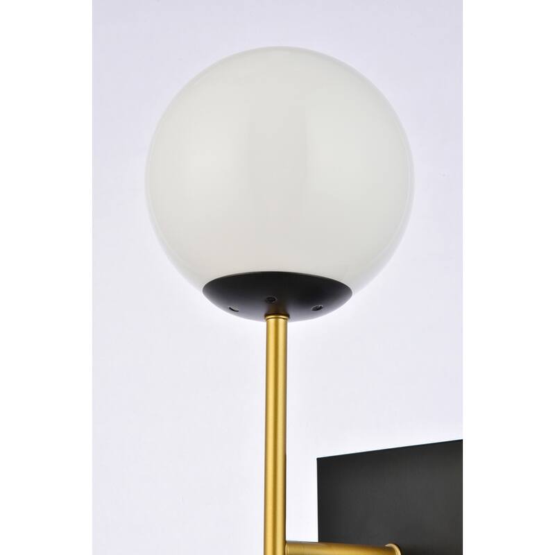 Nina 1 Light White Glass Wall Sconce