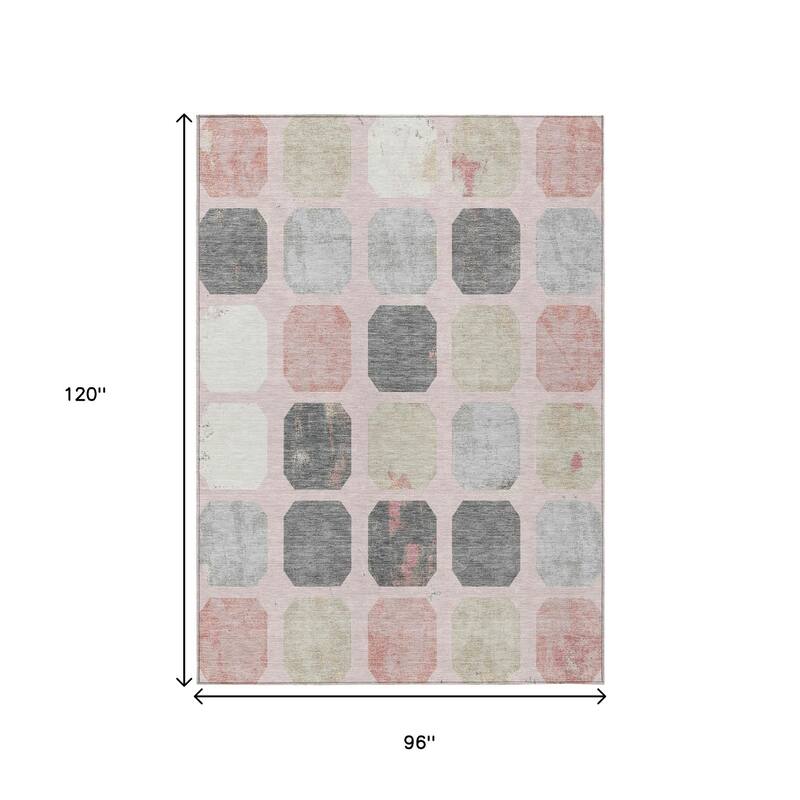 HomeRoots Geometric Transitional Rectangle Outdoor Rug