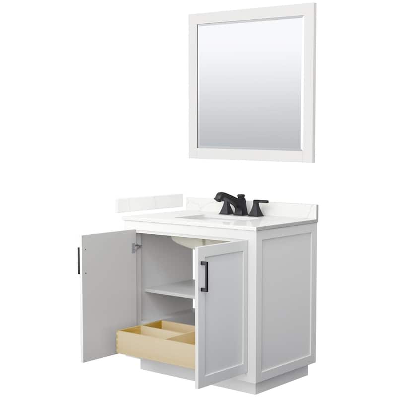 Wyndham Collection WCF292936S-QTZ-US3M34 Miranda 36" Free Standing