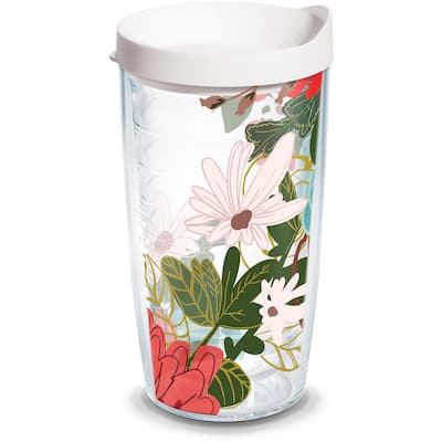 Tervis Mellow Floral Made in USA Double Walled Insulated Travel Tumbler, Classic