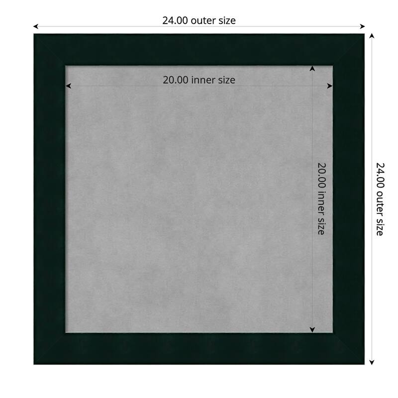 Amanti Art Tribeca Black Framed Magnetic Board - Board Size 20x20