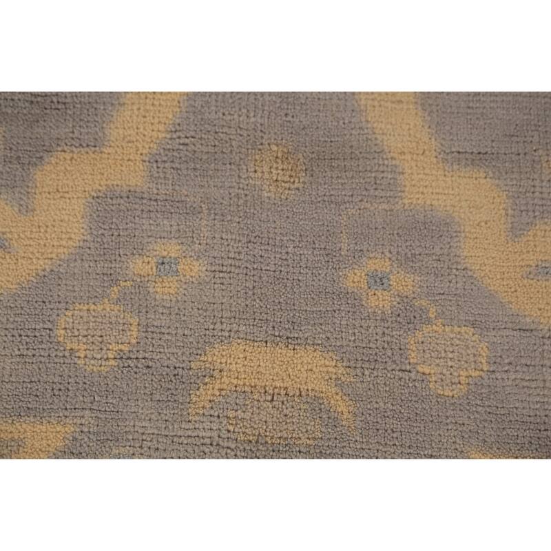 Earth Tone Oushak Indian Area Rug Handmade Wool Carpet - 8'0"x 9'7"